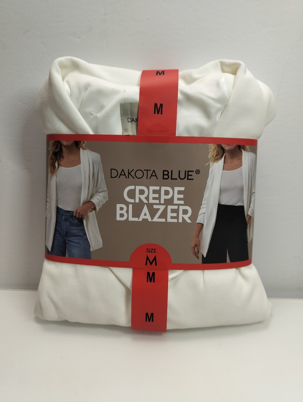 Dakota Blue Crepe Blazer - White New